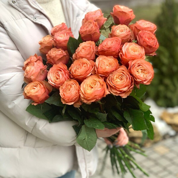 Букет з 25 троянд з Еквадора Кахала