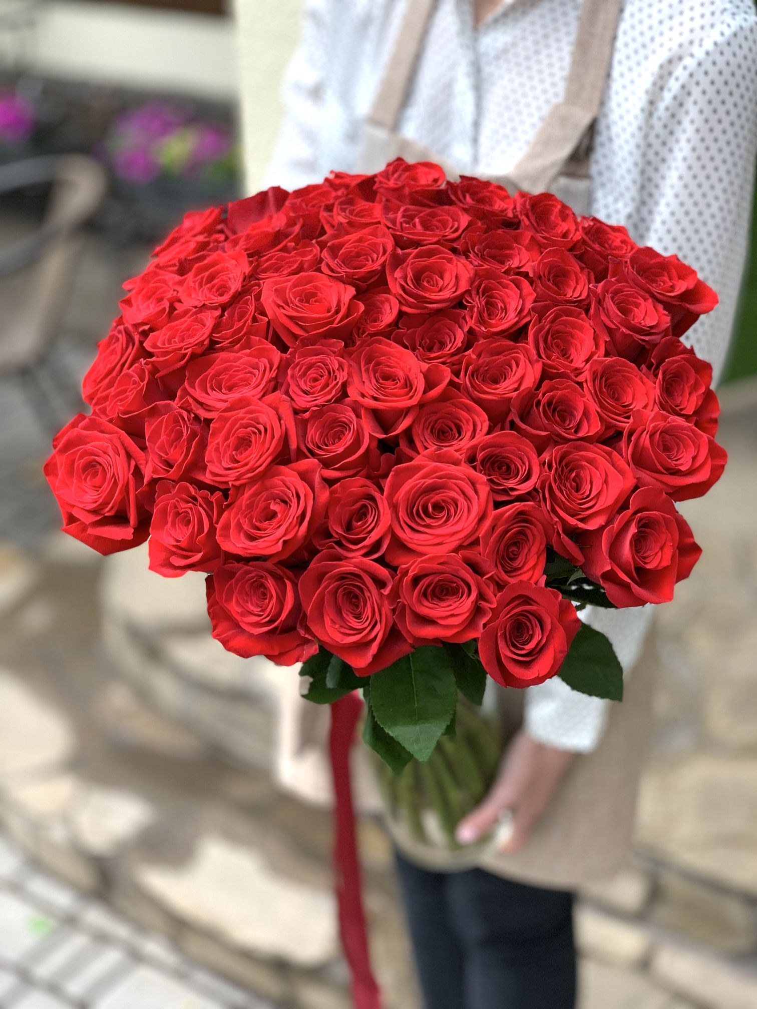 Букет 51 красная роза (по предзаказу за 5 дней)